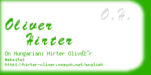 oliver hirter business card